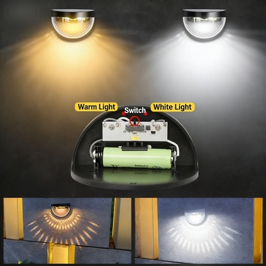 Solar-powered outdoor courtyard light, waterproof small wall light, staircase light, step light, garden villa solar wall light - Image 5