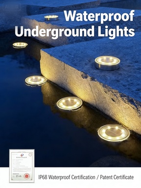 Solar-powered outdoor waterproof step lights for gardens, fields, and lawns; solar-powered in-ground lights; solar-powered courtyard lights. - Image 8