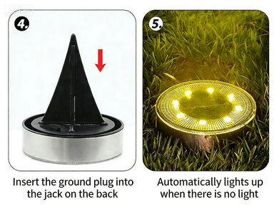 Solar-powered outdoor waterproof step lights for gardens, fields, and lawns; solar-powered in-ground lights; solar-powered courtyard lights. - Image 14
