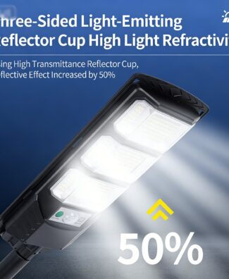 New outdoor street light/courtyard light, three-sided wide-angle, ultra-bright, high-power integrated solar street light