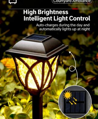 Solar-powered lawn lights for home and outdoor use, waterproof installation for yards, gardens, and lawns.