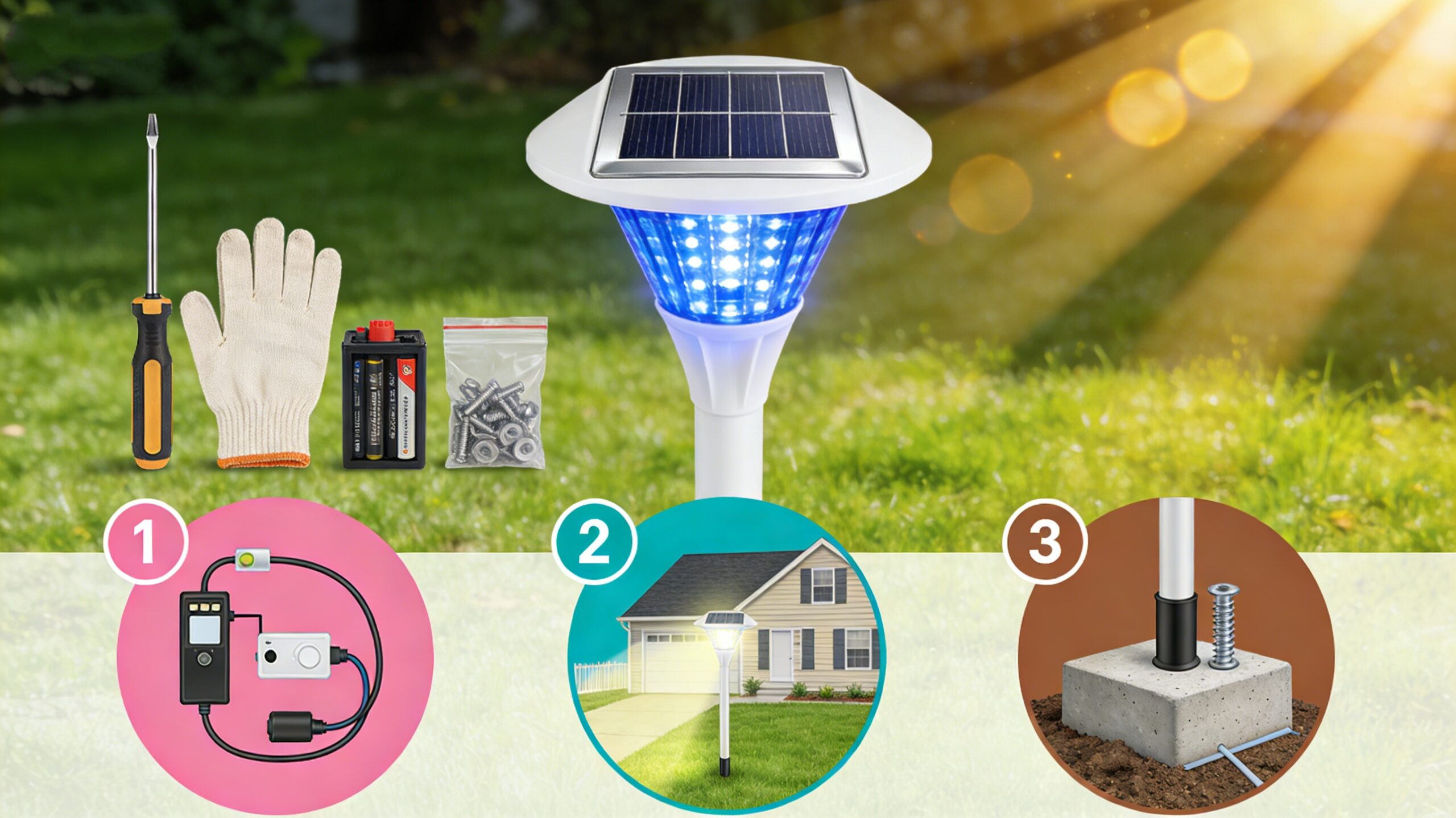 Solar Garden Light Installation Precautions Solar Garden Light Installation Precautions
